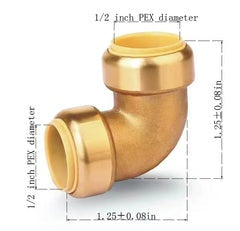 61401 pex bite straight elbow 1/2" $4.99/PC 10PCs+ $3.99/PC B6