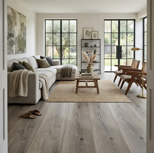 *Vancouver Only* Poplar White 5MM Vinyl Click 7"X48"X5MM with1mm pad 10pcs/box 25sf/box $1.09/sf 2000sf+ $0.99/sf - Home Idol Vancouver Richmond Surrey