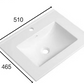 E50/50E *top only* square bathroom sink topmount 500X465X170mm =20" x 18-5/16" x 6-3/4" $69