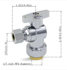 63103Q pex bite angle stop valve 1/2"x3/8" shut off valve $5.99/PC 10PCs+ $4.99/PC B6 - Home Idol Vancouver Richmond Surrey