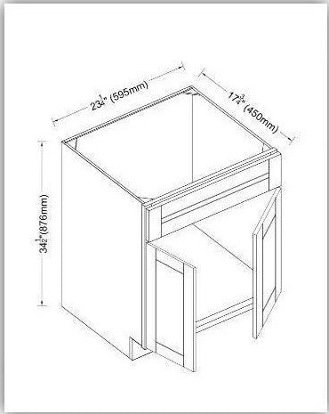 24" Vanity $140 VSB24  white plywood body solid wood door 595mmW x 876mmH x 450mmD 24-1/4"W x 34-1/2"H x 17-3/4"D *Non-Profit First Come First Serve* AI - Home Idol Vancouver Richmond Surrey