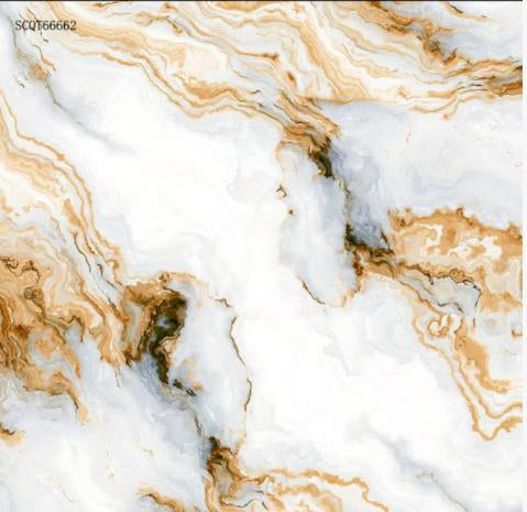 SCQT66662 Polished Procelain Tile Gold Veined Marble 24"x24" 4pcs/16sf/box $1.19/SF 2000SF+ $1.09/SF 4000SF+ $0.99/SF  (No Return No Exchange No Claim on Broken) - Home Idol Vancouver Richmond Surrey