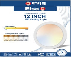 12" led panel ceiling light LBT-3/12XDPL 5cct 24w 80-90lm/w $14.99/PC A11 *Non-Profit First Come First Serve*