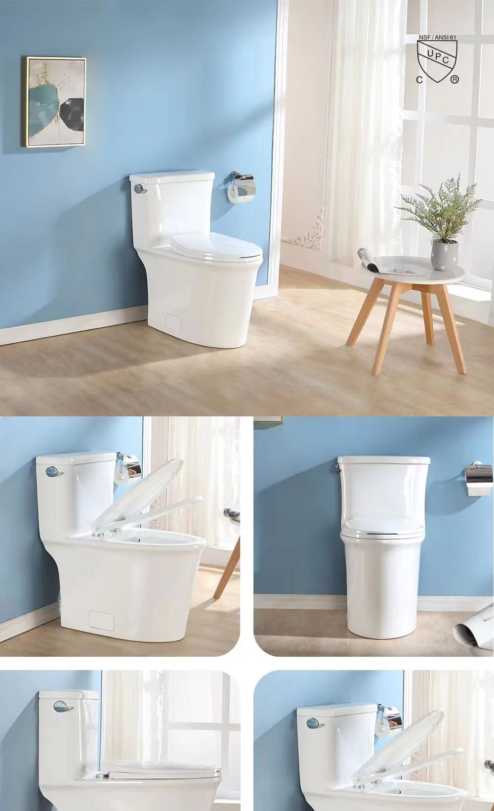 *PROMOTION* Toilet 2199 tornadoes flush 1 pc Toilet with soft close seat cover  $129/pc
