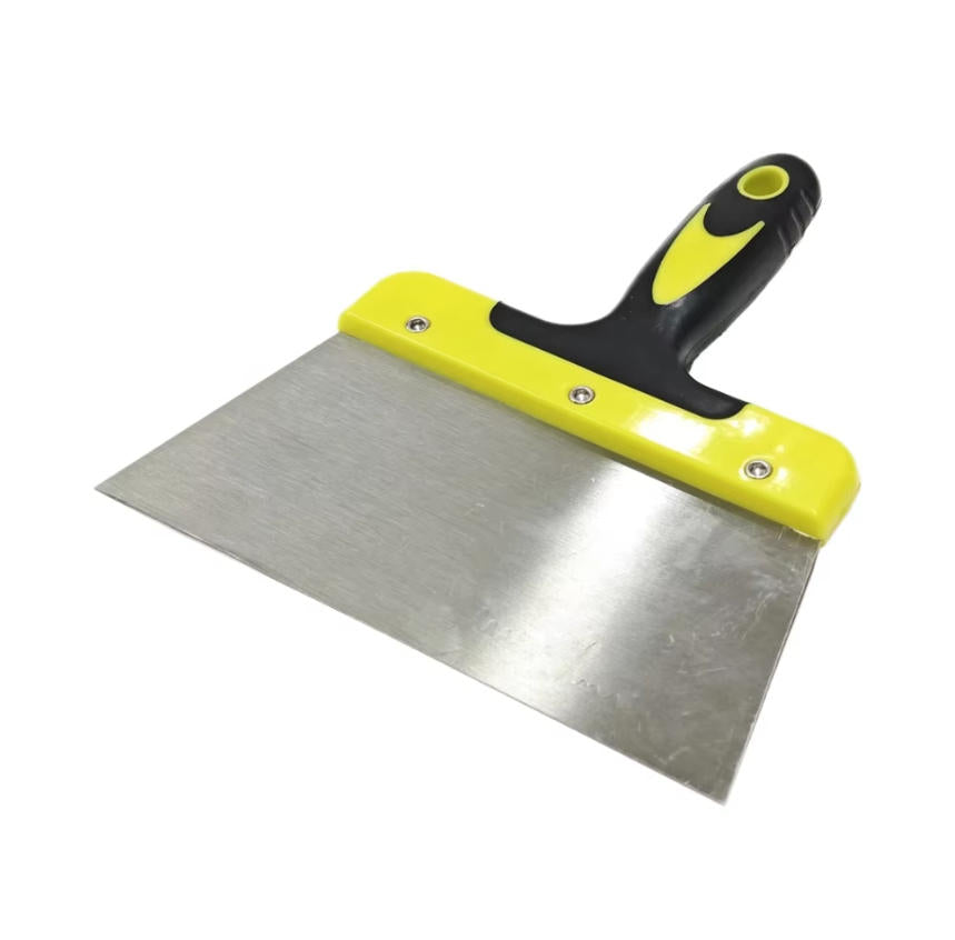 YELLOW WIDE SCRAPER (PUTTY KNIFE) WITH STRONG GRIP HANDLE STAINLESS STEEL 7" $4.99
