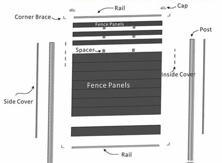 *PROMOTION* 2.4M POST INSERT TO GROUND NO BASES WPC fence board light grey 72"x72" 1800mm x 1800mm 12pcs(2bags)/set with accessories (2.4m post *1pc only + 2 edges) $249/SET (8' POST ONLY NO BASE $149/PC)