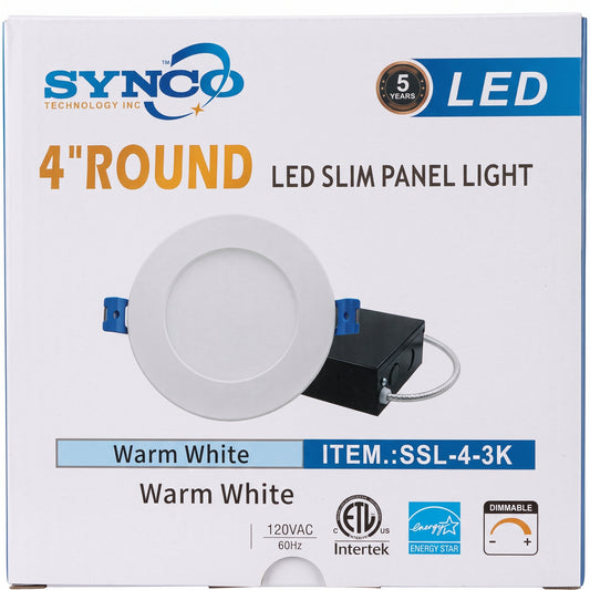 *PROMOTION* SSL-4-3K SYNCO 4" LED PANEL 3000K $3.99/pc B10.5 - Home Idol Vancouver Richmond Surrey