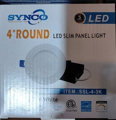*PROMOTION* SSL-4-3K SYNCO 4" LED PANEL 3000K $3.99/pc B10.5 - Home Idol Vancouver Richmond Surrey