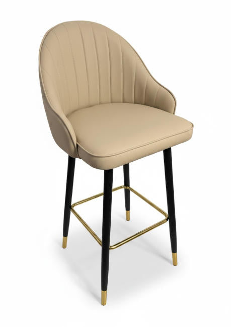 BS-166 leather Beige Bar Chair 2pcs/pack $178/2pcs/pack = $89/pc  *No delivery Pick up only* - Home Idol Vancouver Richmond Surrey