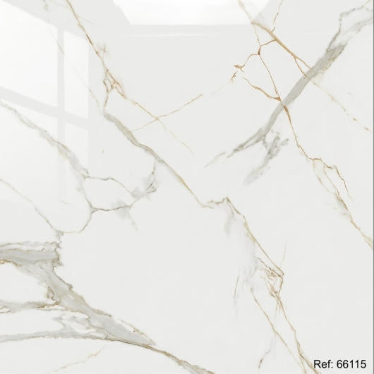 *Dealer Only* 66115 24"x24" Polished Procelain Tile Grey Gold Marble 4pcs/16sf/box $1.39/SF 2000SF+ $1.29/SF  (No Return No Exchange No Claim on Broken) - Home Idol Vancouver Richmond Surrey