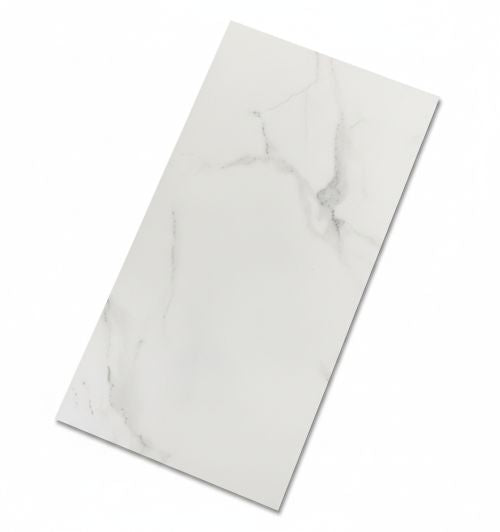 612H04  24"x48" Matt Porcelain Tile Wall/Floor White Carrara 2pcs/16sf/box $1.19/sf 2000sf+ $1.09/sf 4000sf+ $0.99/sf  (No Return No Exchange No Claim on Broken) - Home Idol Vancouver Richmond Surrey