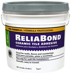 RELIABOND 6P CERAMIC TILE ADHESIVE 3.5G (COVER 175SF USAGE: ONLY FOR WALL TILE)  $48.99/PAIL 10PAILS+ $47.99/PAIL (in stock 1 p)