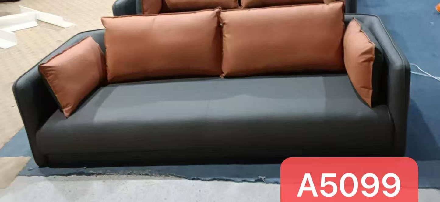 A5099 1.85M SOFA Green Sofa with 4 brown pillow $299