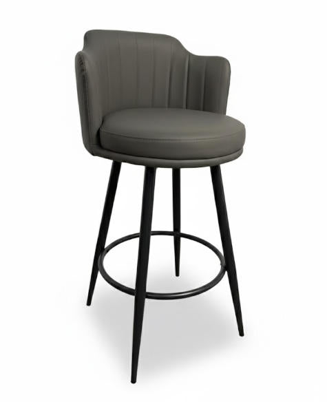 TD-909 Grey leather bar chair 2pcs/pack $178/2pcs/pack = $89/pc  *No delivery Pick up only* - Home Idol Vancouver Richmond Surrey