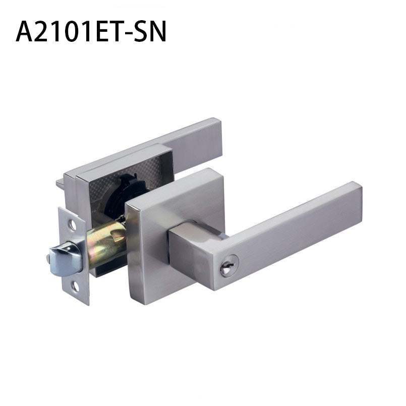 A2101ET-SN Chrome lock hevyduty tubular leverset entrance lock with key $18.99