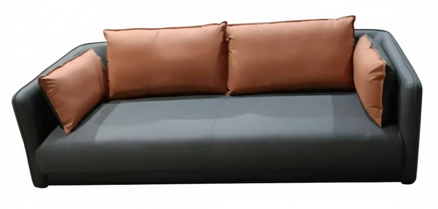A5099 1.85M 3 Seater SOFA Green Sofa with 4 brown pillow 72"x29.5" height:25.5" $399