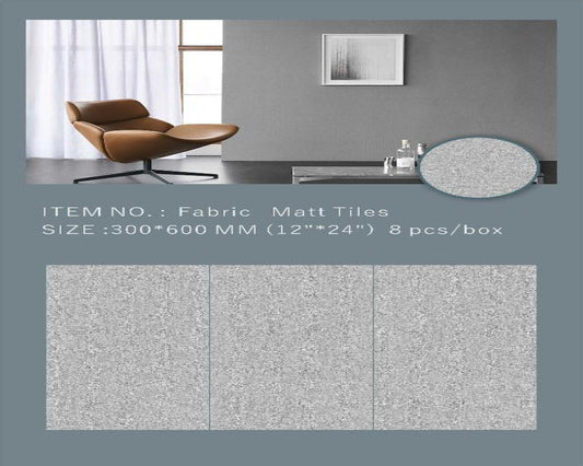 Flyer 12"x24" FABRIC TILE A+ Was $2/sf Now $1.29/sf 1000sf+ $1.09/sf  matt Tile 12"x24" 8pcs/box 16sf/box