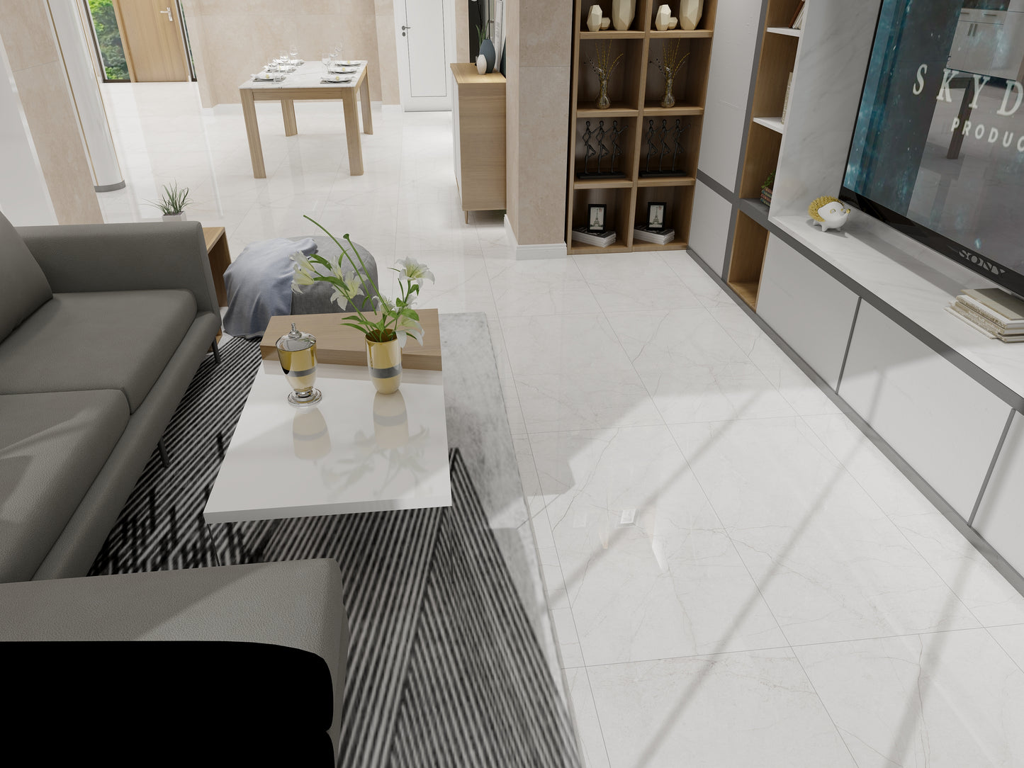 Italy Florence 24"x48" Full Polished Porcelain Tile Wall/Floor Made In Italy 2pcs/16sf/box *Discontinue* $1.69/sf A1