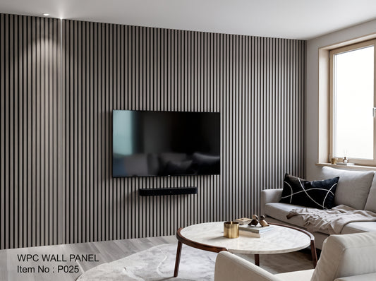 WPC WALL PANEL P025/WPC-01 GREY 6" x 10'(160 x 2900mm) $14.99/PC x 4PCs(20SF) = $59.96BOX 20BOX+ $51.96/BOX($12.99/PC) SOLD BY BOX