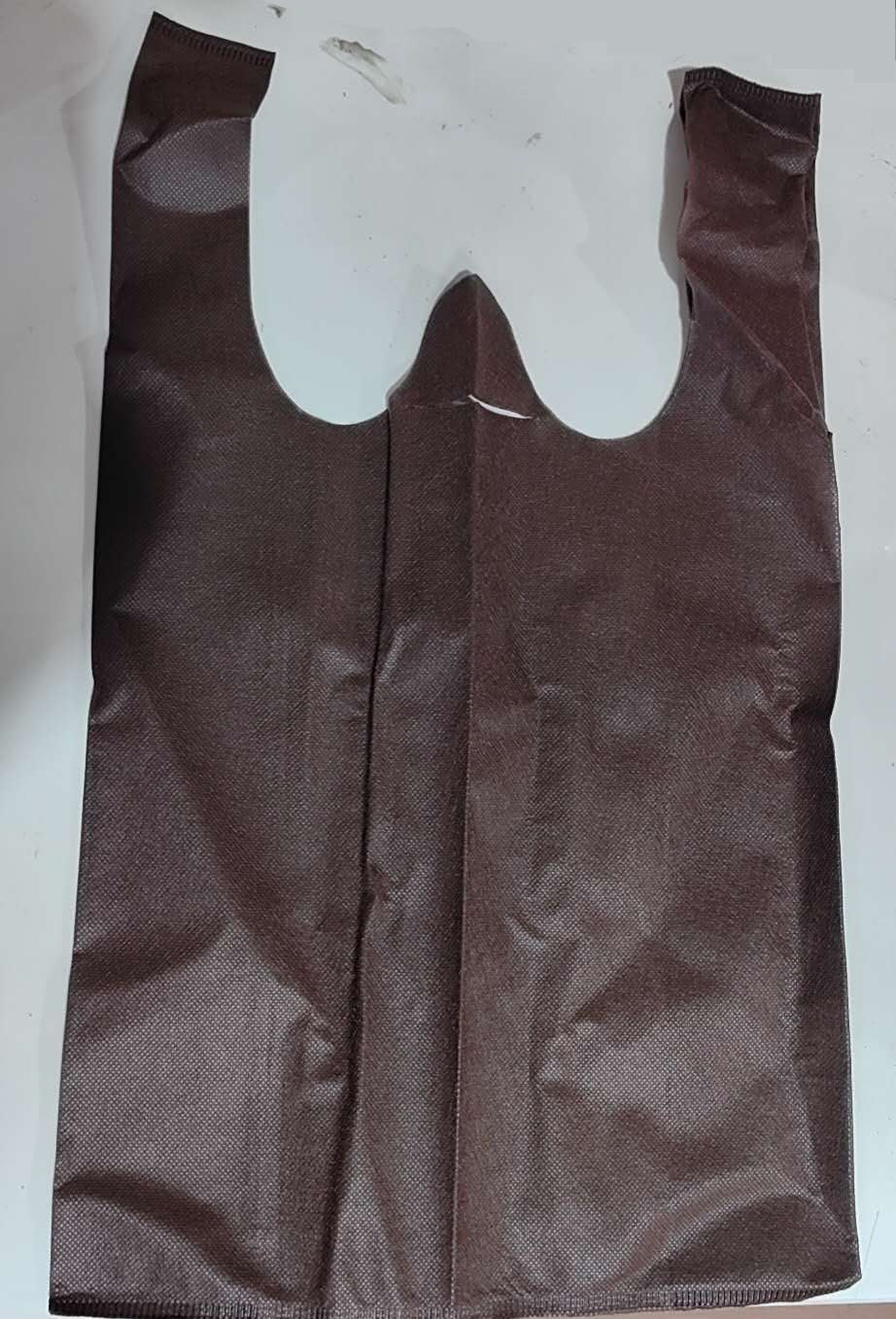 T-Shirt Bag 30GSM WOVEN FABRIC 30X57X16CM GREEN/BROWN COLOR 50PCS/BUNDLE $6.99/50PCS/BUNDLE($0.13/PCS) SOLD BY BUNDLE