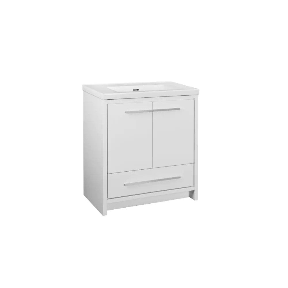 30" vanity combo *2 carton* K1012-75 MDF Floor standing vanity with ceramic basin white 760X460X820mm = 30"x18"x32" $399