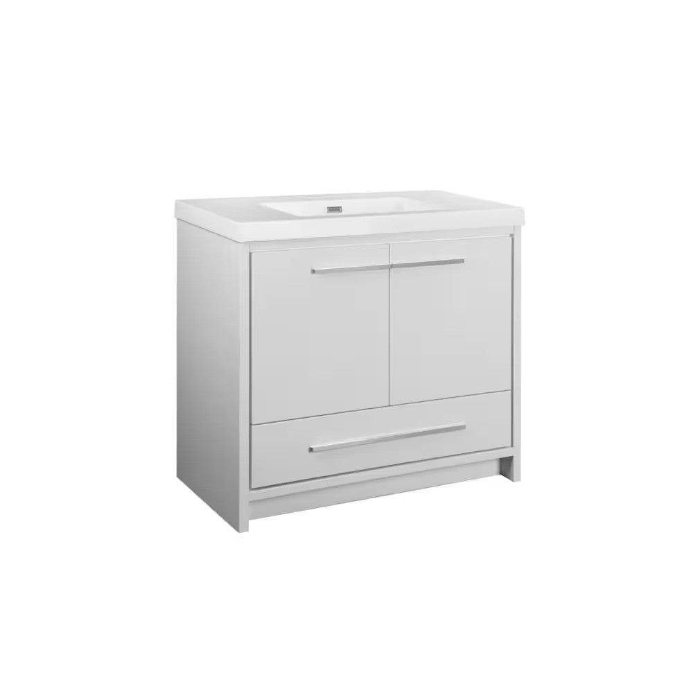 36" vanity combo *2 carton* K1012-90 MDF Floor standing vanity with ceramic basin white 910X460X820mm = 36"x18"x32" $499