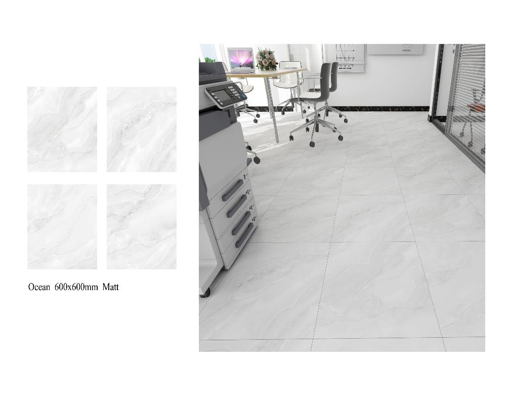 Flyer 24"x24" Ocean Tile A+ Was $2/sf Now $1.29/sf 1000sf+ $1.09/sf Matt Tile light gray 24"x24" 4pcs/box 16sf/box