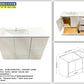 Flyer 36" Vanity Combo LH A+ WAS $660 Now $449 V36LH(SLAB-VSB24WBD + SLAB-3VDB12TB + E90/90E LEFT) vanity and sink white plywood body solid wood door 878mmH x 876mmW x 450mmD 34-5/8"W x 34-1/2"H x 17-3/4"D