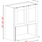 M2430 24" Plywood white shaker wall kitchen cabinet 24"w*30"h*12"d 2LFx$100LF=$200