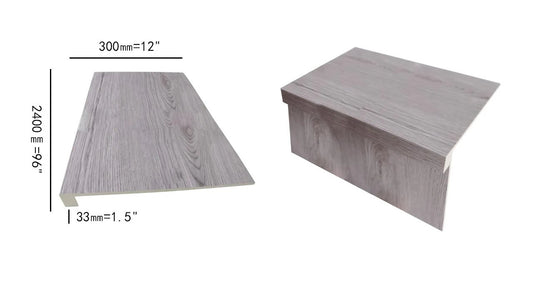 Super8MM A+ wpc big stair nose stair tread wide 2400x300x20mm (95"H x 12"W x1.5"D) 8 feet long $39.5/pc A2.5