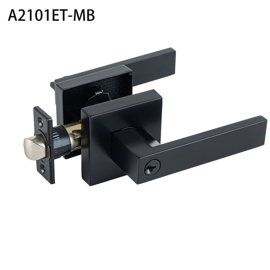 A2101BK-MB Black lock hevyduty tubular leverset privacy lock $18.99