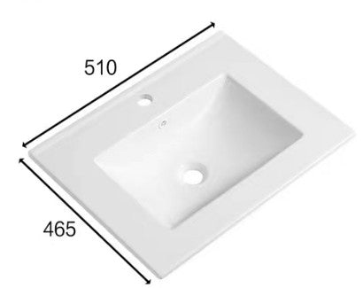 E50/50E *top only* square bathroom sink topmount 500X465X170mm =20" x 18-5/16" x 6-3/4" $59/pc 10pcs+ $49/pc A5