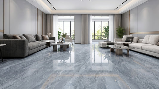 5D 61838 Polished Porcelain Tile Grey 24"x24" 4pcs/16sf/box $1.39/SF 3000SF+ $1.29/SF (No Return No Exchange No Claim on Broken)