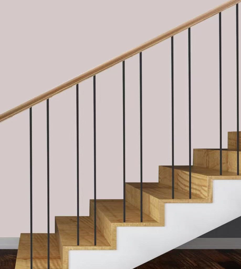 19mm Plain round tube TLRH-1 19mmx44" Black Metal Stair Baluster Steel Spindle $2.99/pc