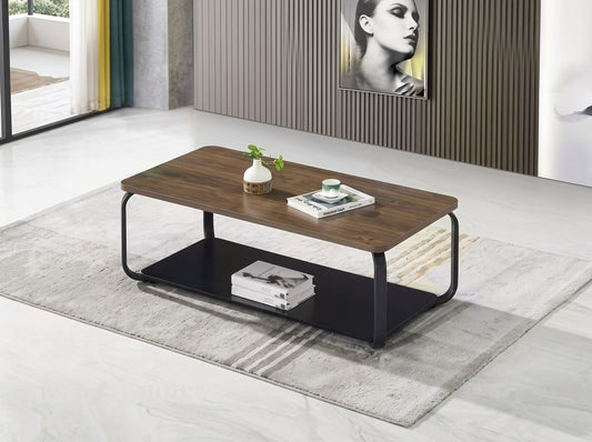 A2011 Coffee Table woodlike top black base frame 48"WX24"DX17"H (1200x600x430mm) $99  *First Come First Serve On Sale Don't Miss the Boat* - Home Idol Vancouver Richmond Surrey