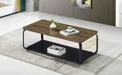 A2011 Coffee Table woodlike top black base frame 48"WX24"DX17"H (1200x600x430mm) $99 - Home Idol Vancouver Richmond Surrey