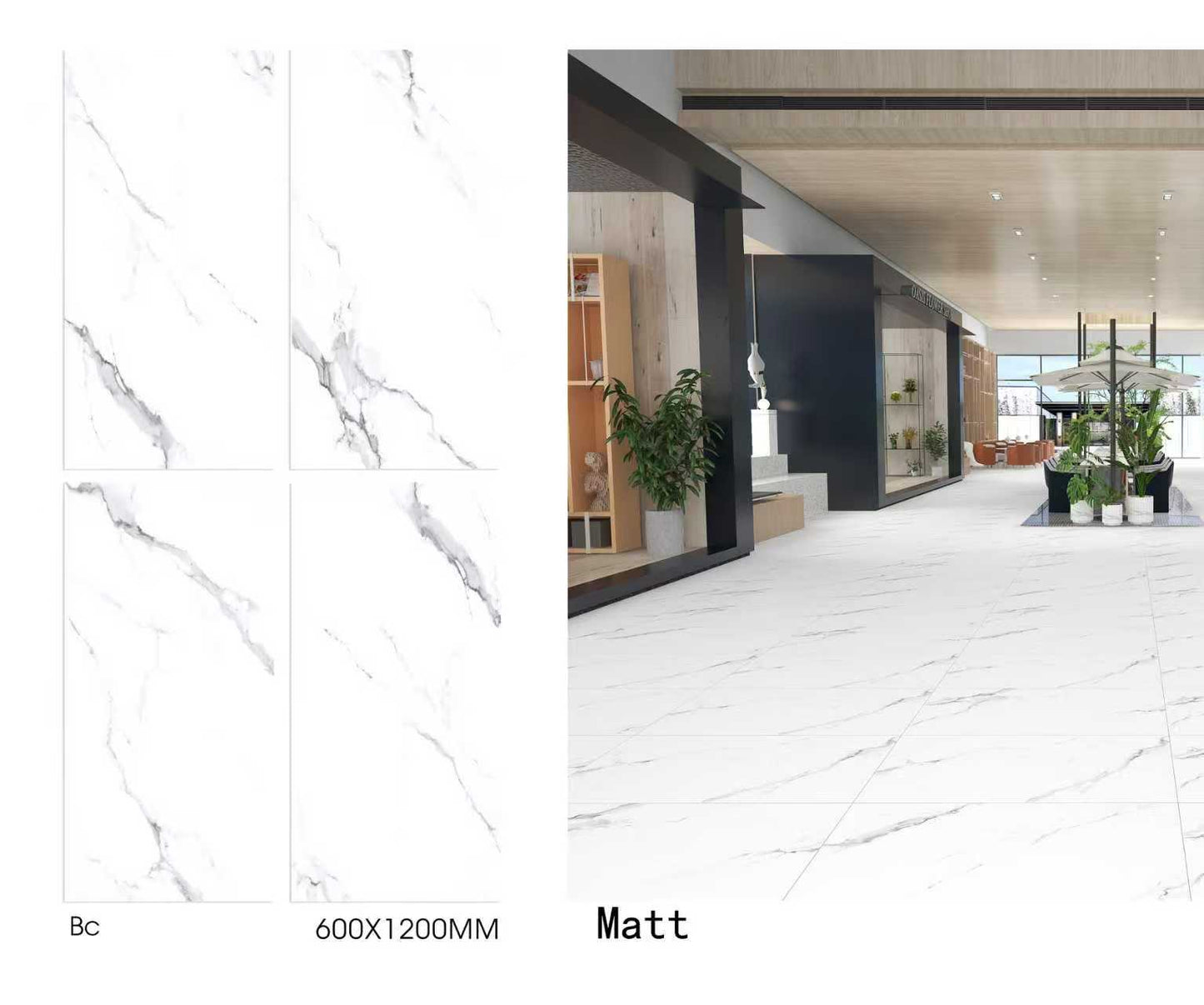 BC 24"x48" Matt Porcelain Tile Wall/Floor 3pcs/24sf/box $1.29/SF 3000SF+ $1.19/SF A1