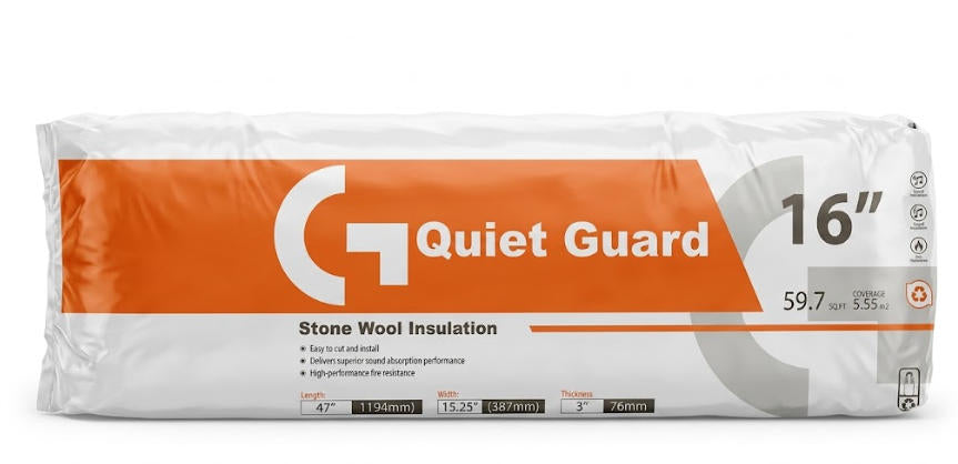 Grey Stone Wool Insulation 60sf/bag 15.25"x48"x3" 60sf/bag insulation moisture $69.99/bag 10bags+ $59.99/bag (Was $60) AI