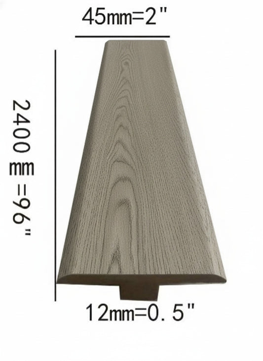 October T-moulding 2400x44.5x11.3mm 1.75"x0.44"x8ft $4.99/pc