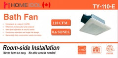 TY-110-E $59/PC 10PCS+ $54.99/PC BATHROOM VENTILATION FAN 110CFM 0.6 SONE EXHAUST SIZE 4" A9