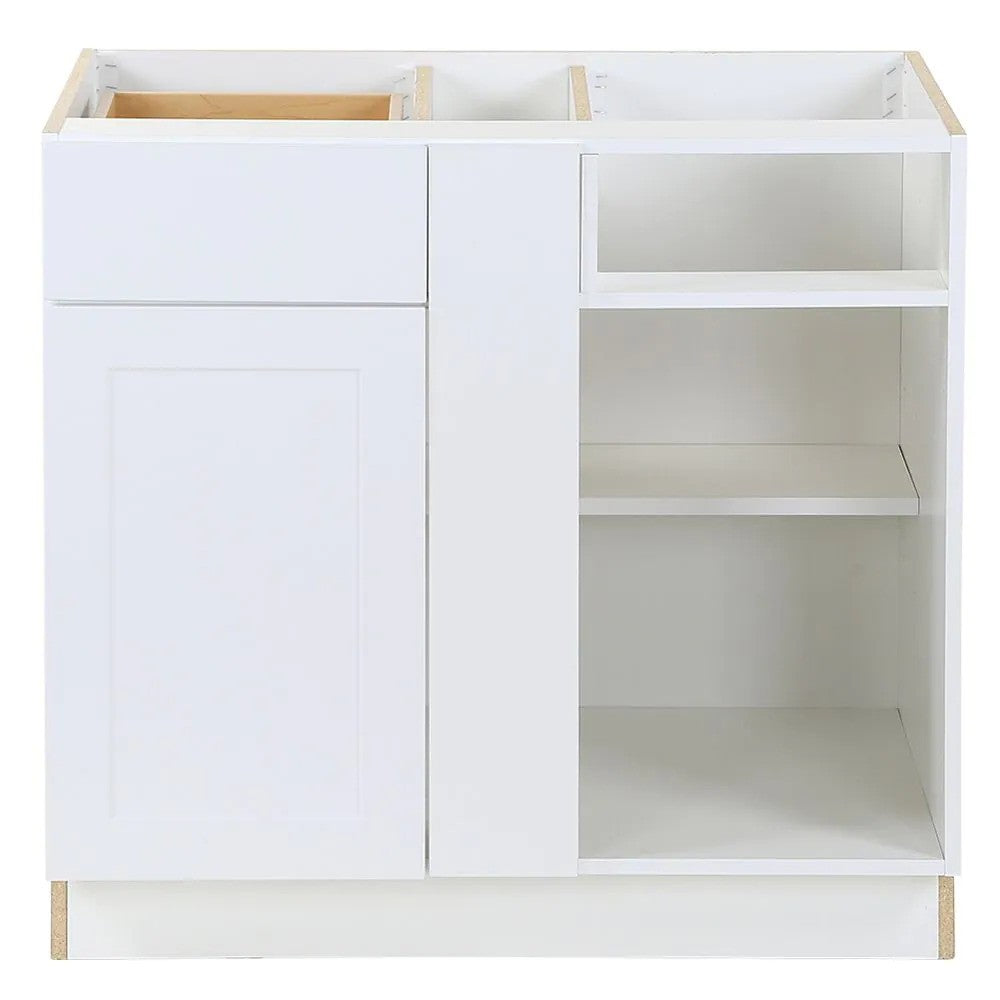 BBC36 36" Plywood white shaker blind base kitchen cabinet 3LFx$150LF=$450/pc