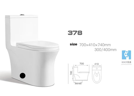 *Promotion* Toilet 378 *TOP* flush 1pc toilet include slow closing seat $129/pc