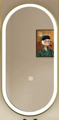 *Discontinued* Led mirror oval golden frame 500x800mm 20"x32" $89/PC 10PCs+ $79/PC B3.5