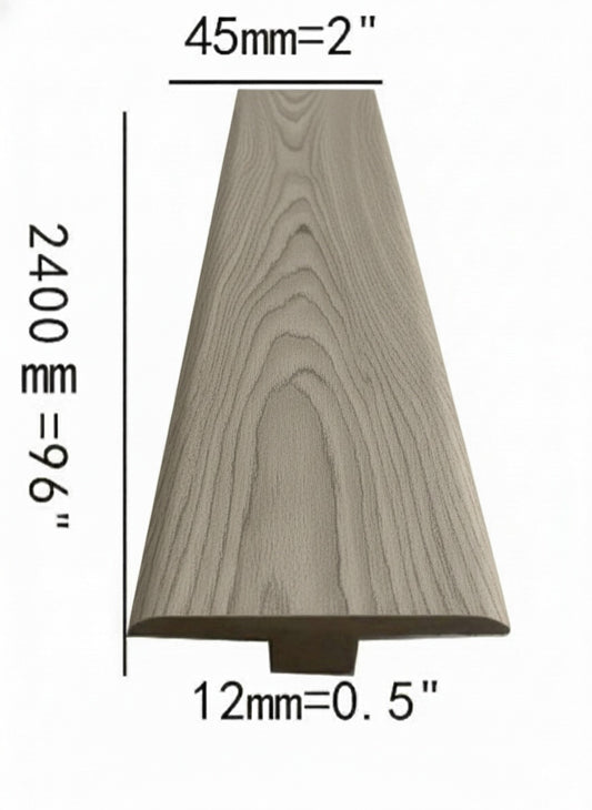 November T-moulding 2400x44.5x11.3mm 1.75"x0.44"x8ft $4.99/pc