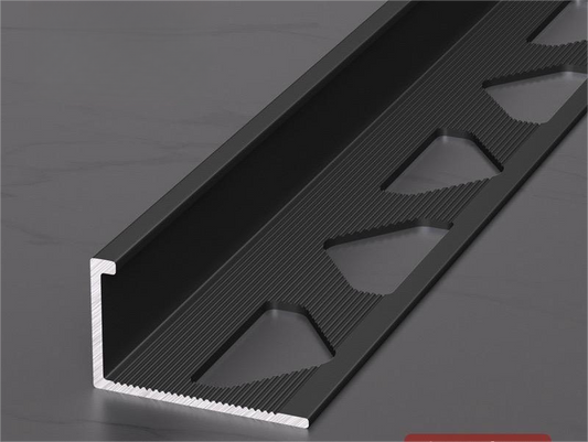 tile trim A black 1/2 9ft $4.99/pc B5