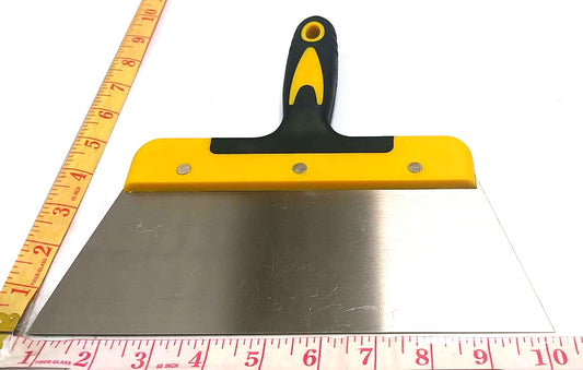 YELLOW WIDE SCRAPER (PUTTY KNIFE) WITH STRONG GRIP HANDLE STAINLESS STEEL 7" $5