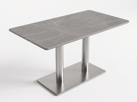 A6012 Rectangular Table With Gray top Seats 2 black base 1400x800x730mm 55"x31-1/2"x28-3/4" $129  *On Sale Don't Miss the Boat*