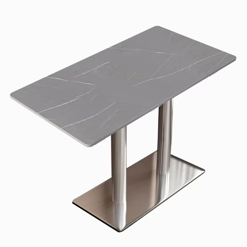 A6012 Rectangular Table With Gray top Seats 2 black base$199