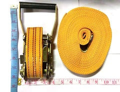HEAVY DUTY TIE DOWN LOCK+ROPE COMBO YELLOW (10M=33FT LONG) $9.50