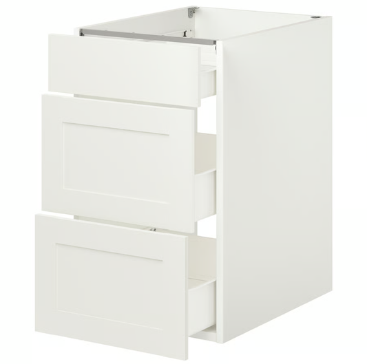 3DB24 24" 3 Drawer Plywood white shaker Base kitchen cabinet (solid door, plywood body and dovetail drawer best in the industry) $299 A6